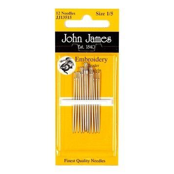 Набір голок для вишивання гладдю №2 (12шт) John James JJ13502 - Вишивка хрестиком і бісером - Овечка Рукодільниця