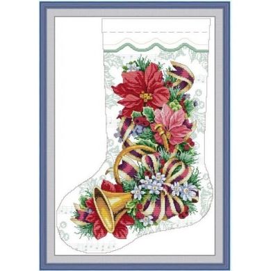 Різдвяний чобіток Габріель Набір для вишивання хрестиком з друкованою схемою на тканині Joy Sunday KB171 - Вышивка крестиком и бисером - Овца Рукодельница