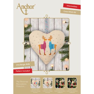Набір для вишивання хрестиком Серце: Олені (Heart Deer) ANCHOR AKE0008-0001 - Вишивка хрестиком і бісером - Овечка Рукодільниця