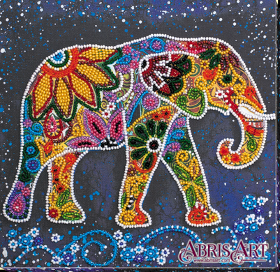 Індійська слон. Набір для вишивання бісером. Абріс Арт (AMB-046) - Вишивка хрестиком і бісером - Овечка Рукодільниця