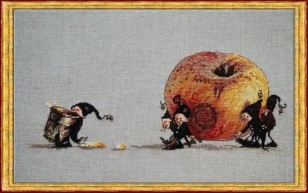 Pomme a Cidre/Яблуко. Набір для вишивання хрестом. Nimue (70-М006 К) - Вишивка хрестиком і бісером - Овечка Рукодільниця