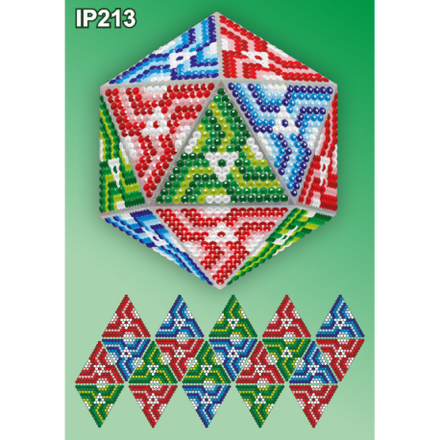 Калейдоскоп V1 3d Новогодний шар Набор для выкладки пластиковыми алмазиками Вдохновение IP213 - Вышивка крестиком и бисером - Овца Рукодельница