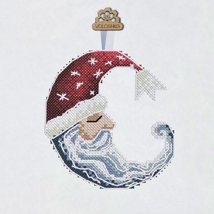 Місяць Новорічна іграшка для вишивання хрестом на пластиковій канві Virena VPC_015 - Вишивка хрестиком і бісером - Овечка Рукодільниця
