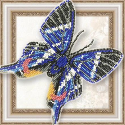 Набор для вышивки бисером бабочки на прозрачной основе Вдохновение Rhetus Dysonii BGP-075 - Вишивка хрестиком і бісером - Овечка Рукодільниця
