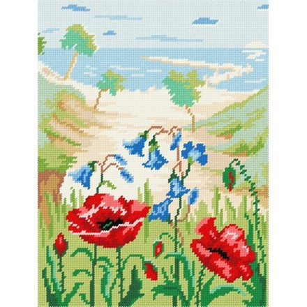 Маки Набір для вишивання по канві з малюнком Quick Tapestry TL-13 - Вишивка хрестиком і бісером - Овечка Рукодільниця