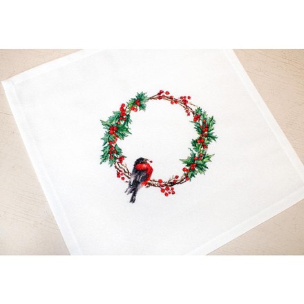Салфетка. Рождественский венок. Набор для вышивания. Luca-S (FM015) - Вышивка крестиком и бисером - Овца Рукодельница