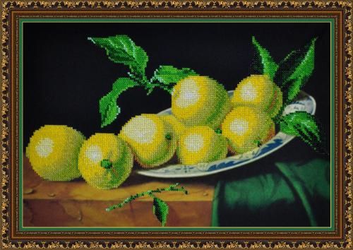 Натюрморт с лимонами. Набор для вышивания бисером. Картины бисером (P-212кб) - Вышивка крестиком и бисером - Овца Рукодельница