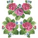 Набор для вышивки нитками Барвиста Вышиванка заготовки женской блузки – вышиванки Розовые розы, фиалки БЖ009шБннннi