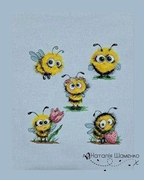 Бджолиний сет (без тканини) Набір для вишивання хрестиком Наталія Шаменко НШ-00112 - Вишивка хрестиком і бісером - Овечка Рукодільниця