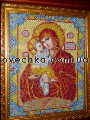 Почаевская Пресвятая Богородица - Вышивка крестиком и бисером - Овца Рукодельница