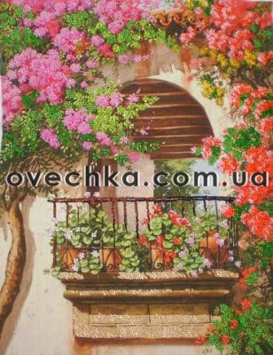 квіти на балконі - Вишивка хрестиком і бісером - Овечка Рукодільниця