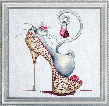 Набір для вишивання хрестом Design Works 2744 Fashionista Cat - Вишивка хрестиком і бісером - Овечка Рукодільниця