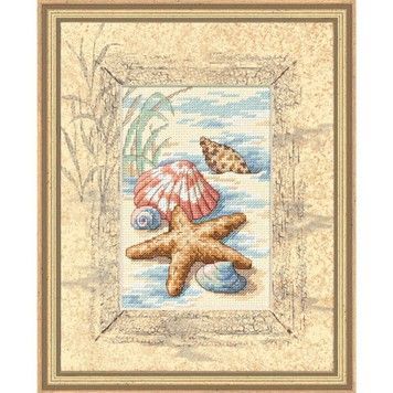 Набір для вишивання Dimensions 06956 Shells in the Sand - Вишивка хрестиком і бісером - Овечка Рукодільниця
