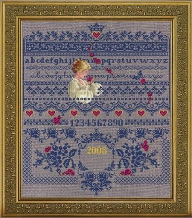 Троянди Семплер. Схема для вишивання хрестиком. Lavender Lace (LL64) - Вишивка хрестиком і бісером - Овечка Рукодільниця