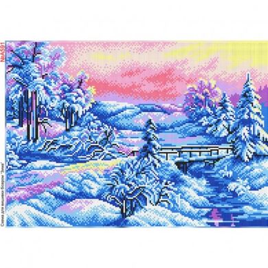 Зимовий захід сонця Схема для вишивки бісером Biser-Art A591ба - Вышивка крестиком и бисером - Овца Рукодельница