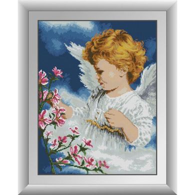 Ангел з квітами. Dream Art (30378D) - Вишивка хрестиком і бісером - Овечка Рукодільниця