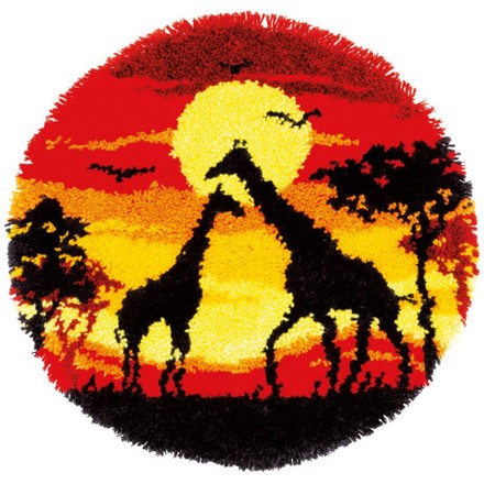 Жирафы на закате Набор для вышивания коврика Vervaco PN-0179172 - Вышивка крестиком и бисером - Овца Рукодельница