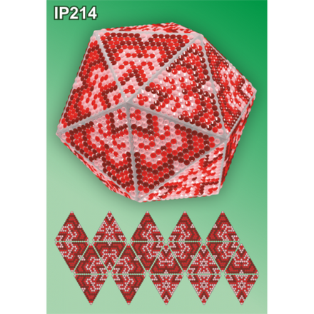 Цветок 3d Новогодний шар Набор для выкладки пластиковыми алмазиками Вдохновение IP214 - Вишивка хрестиком і бісером - Овечка Рукодільниця