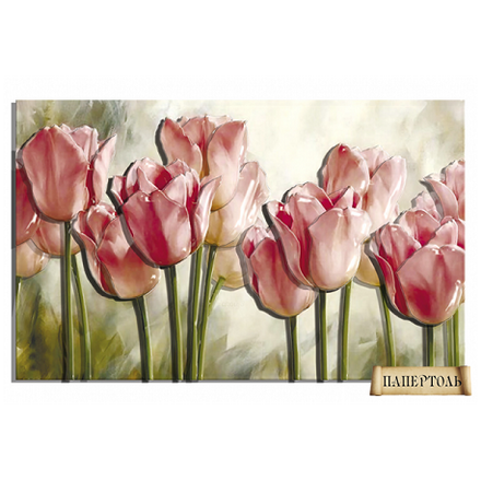 Картина з паперу Папертоль РТ150088 Ніжність тюльпанів - Вышивка крестиком и бисером - Овца Рукодельница