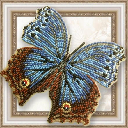 Набор для вышивки бисером бабочки на прозрачной основе Вдохновение Salamis temora BGP-048 - Вишивка хрестиком і бісером - Овечка Рукодільниця
