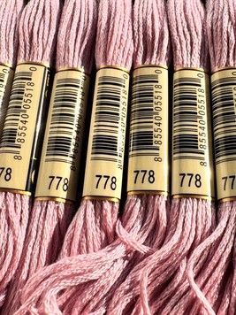 Муліне для вишивання AIRO №778 колір Antique Mauve, Very Light/Дуже світлий античний рожево-ліловий 8м