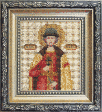Икона великого князя Игоря. Чаривна мить (Б-1065) - Вышивка крестиком и бисером - Овца Рукодельница
