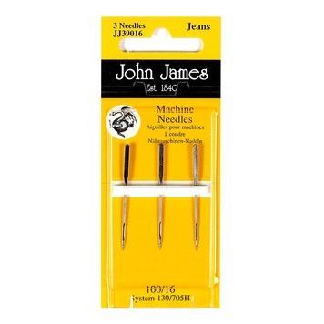 Джинс №16(100) (3шт) Набір машинних голок John James JJ39016 - Вишивка хрестиком і бісером - Овечка Рукодільниця