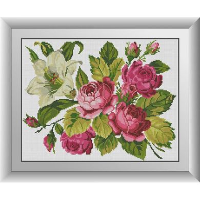 Розы и лилия. Dream Art (30485D) - Вышивка крестиком и бисером - Овца Рукодельница