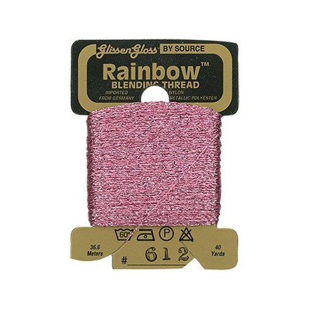 Rainbow Blending Thread 612 Pink Металлизированное мулине Glissen Gloss RBT612 - Вишивка хрестиком і бісером - Овечка Рукодільниця