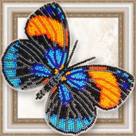 Набор для вышивки бисером бабочки на прозрачной основе Вдохновение Калликора сапфирная BGP-069 - Вишивка хрестиком і бісером - Овечка Рукодільниця