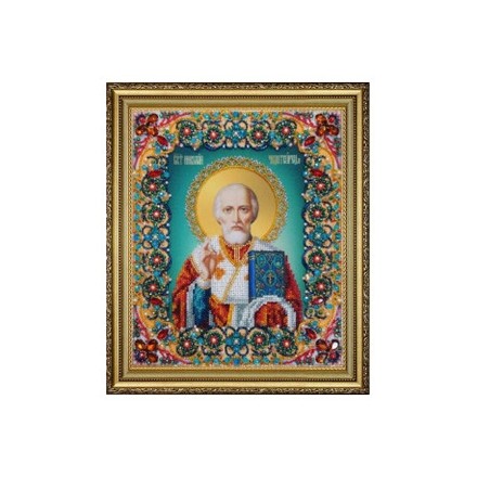 Икона Святой Николай Чудотворец набор для вышивания бисером Картины Бисером P-434 - Вышивка крестиком и бисером - Овца Рукодельница