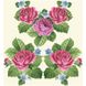 Заготовка жіночої вишиванки Рожеві троянди, фіалки для вишивки бісером БЖ009кМнннн