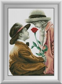 Набор для рисования камнями алмазная живопись Dream Art Романтическая парочка (квадратные, полная) 30591D - Вышивка крестиком и бисером - Овца Рукодельница