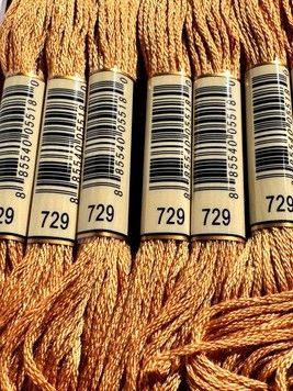 Муліне для вишивання AIRO №729 колір Old Gold, Medium/Середній старе золото 8м