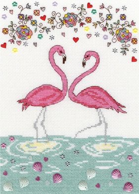 Love Flamingo. Набір для вишивання хрестом. Bothy Threads (XKA9) - Вишивка хрестиком і бісером - Овечка Рукодільниця