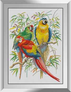 Три папуги. Набір алмазний живопис. Dream Art (31130D) - Вишивка хрестиком і бісером - Овечка Рукодільниця