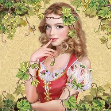 Кокетка. Тканина для вишивання бісером. Картини Бісером (S-142кб) - Вишивка хрестиком і бісером - Овечка Рукодільниця