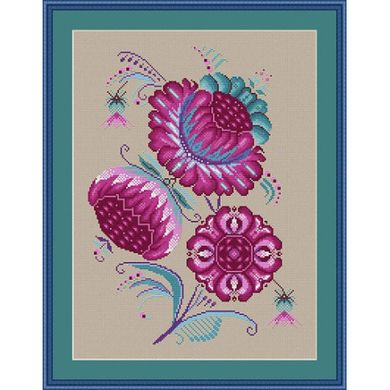 Три розовых цветка Набор для вышивания крестом Little stitch 230021 - Вишивка хрестиком і бісером - Овечка Рукодільниця