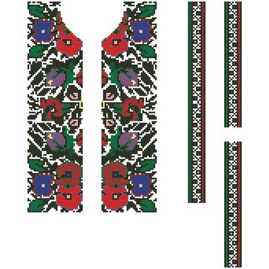 Заготовка дитячої сорочки на 1-3 років Борщівська сучасна для вишивки бісером і нитками СД033дМ28нн