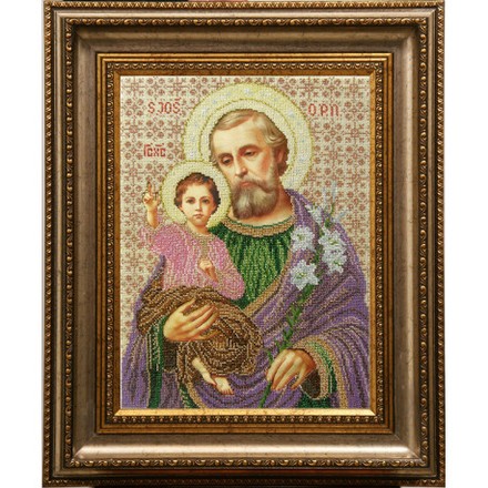 Святий Йосиф з Ісусом Канва з нанесеним малюнком для вишивання бісером Солес СЙІ-СХ - Вышивка крестиком и бисером - Овца Рукодельница