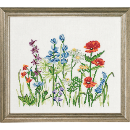 Набір для вишивання "Польові квіти (Fieldflowers)" PERMIN - Вишивка хрестиком і бісером - Овечка Рукодільниця