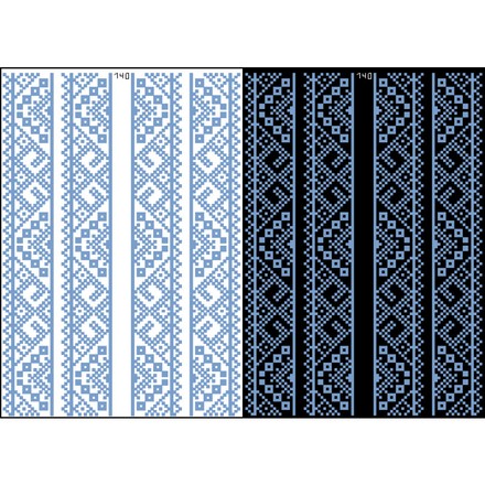 Канва с нанесенным рисунком для вышивки бисером и нитками на водорастворимом клеевом флизелине ФЛ140гн2030