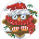Набор для вышивания бисером Барвиста Вышиванка Сшитая новогодняя игрушка Молчун (серия: Новогодние Совы) 10х10 ТР368аБ1010k