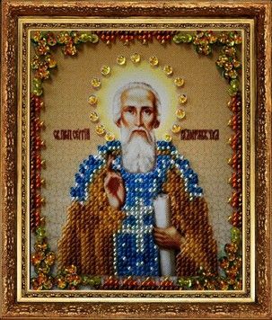 Святого Сергія Радонезького. Ікона для вишивання бісером. Картини Бісером (Р-083кб) - Вишивка хрестиком і бісером - Овечка Рукодільниця