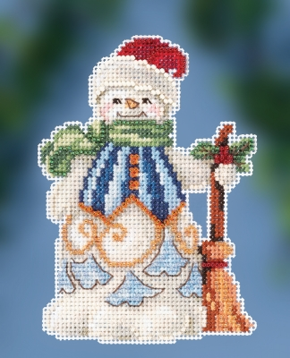 Снеговик дворник. Набор для вышивания крестом. Mill Hill (JS202013) - Вышивка крестиком и бисером - Овца Рукодельница