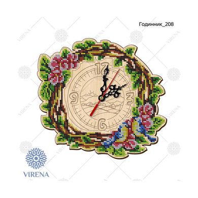 Набір для виготовлення дерев'яного годинника. Virena (ЧАСЫ_208) - Вишивка хрестиком і бісером - Овечка Рукодільниця