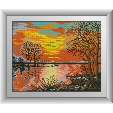 Захід сонця на річці. Dream Art (30544D) - Вишивка хрестиком і бісером - Овечка Рукодільниця