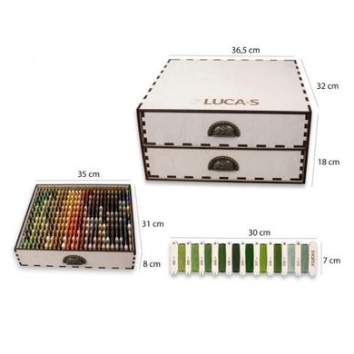 Коробка-органайзер 2 муліне Luca-S 520 кольорів OL-02 - Вишивка хрестиком і бісером - Овечка Рукодільниця