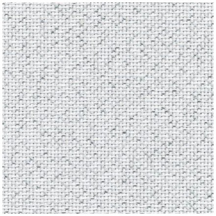 Ткань для вышивания 3793/17 Fein-Aida 18 (36х46см) белый с серебристым люрексом - Вышивка крестиком и бисером - Овца Рукодельница