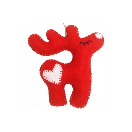 Красный олень Набор для создания игрушки из фетра ВДВ ФН-08 - Вышивка крестиком и бисером - Овца Рукодельница